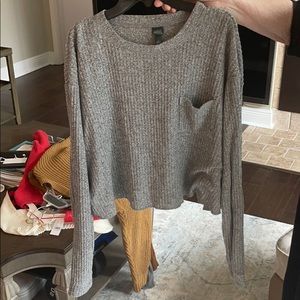 gray sweater